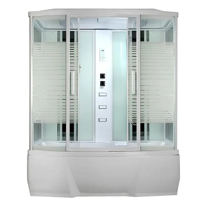 Душевая кабина Loranto CS 78-4 170x85x215 с тропическим душем, раздвижная дверь, белый профиль (CS00054500)