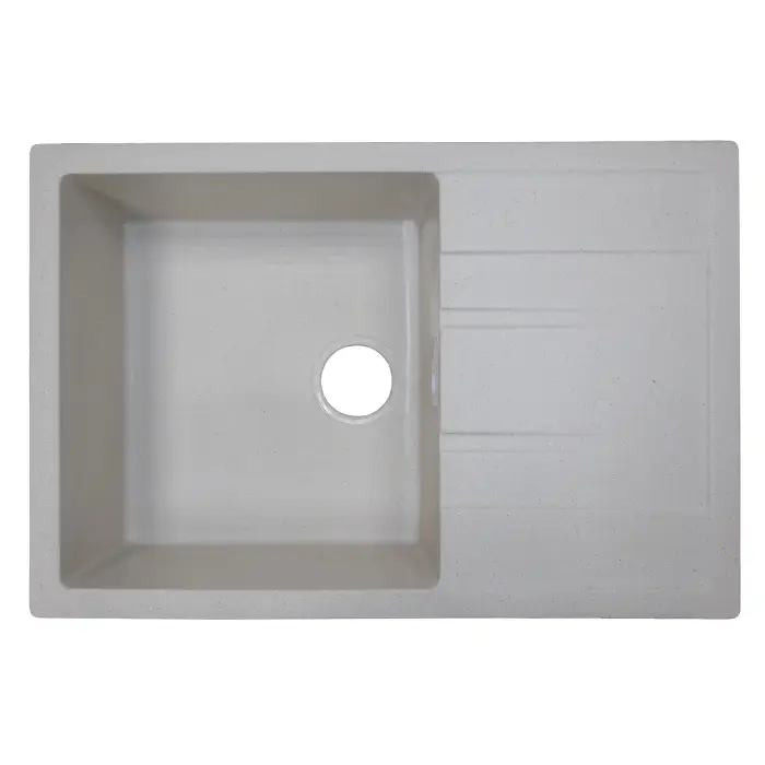 Кухонная мойка AZARIO Rio 750x505x185 искусственный мрамор, с "крылом", сифон в комплекте, цвет бежевый (CS00105226)