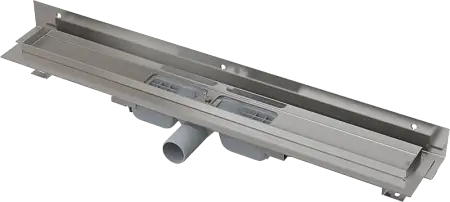 Душевой лоток Alcadrain 550 с порогами для перфорированной решетки и регулируемым воротником к стене (APZ104-550)