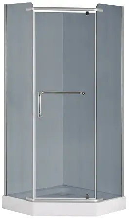 Душевое ограждение LORANTO 100х100х200 с низким поддоном 13см, серое закаленное стекло 6 мм, профиль сатин (CS-816S B 100 (GRAY))