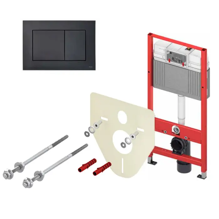 Комплект для установки подвесного унитаза TECEbase 2.0 с панелью смыва TECEnow черная (9400414)