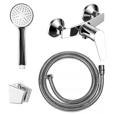 Смеситель для душа LORANTO AVRORA керамический картридж, с полным душевым набором, хром (LR40506000)