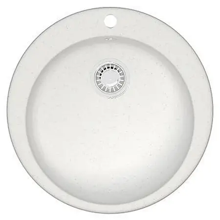 Кухонная мойка AZARIO Vital 507x507x200 искусственный мрамор, цвет Белый (CS00078342)