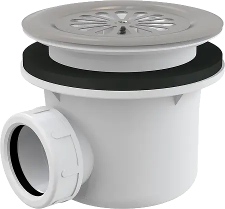 Сифон для душевого поддона Alcadrain с нержавеющей решеткой (A48)