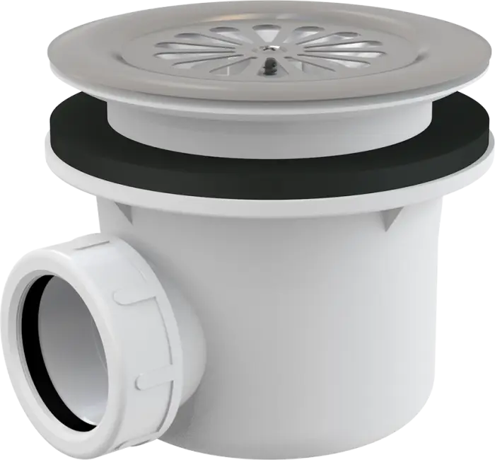 Сифон для душевого поддона Alcadrain с нержавеющей решеткой (A48)