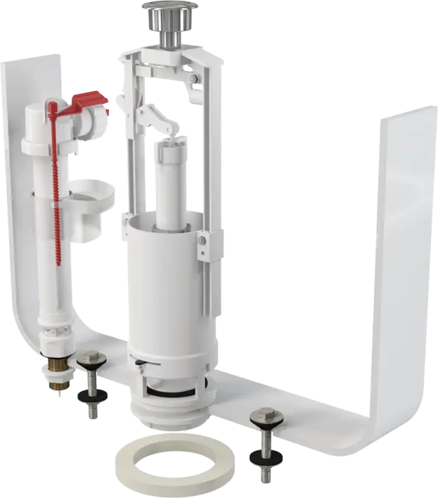 Сливная арматура Alca Plast со стоп кнопкой, нижний подвод, хром (SA2000SK 1/2" CHROM)