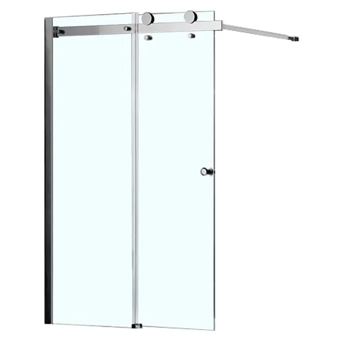 Шторка для ванны Azario CARLEON 100х150 раздвижная, прозрачное стекло 6 мм, цвет профиля хром (AZ-NKB6121 1000)