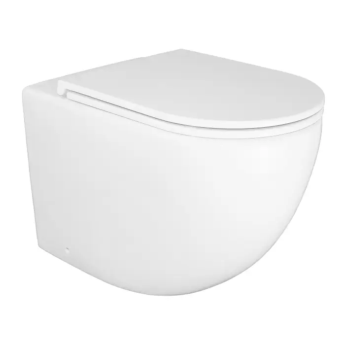 Унитаз приставной Azario Grado 365х570х410 безободковый, смыв "Торнадо", в комплекте с быстросъемным сидением микролифт (AZ-2141D-UQ1)