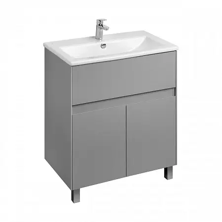 Тумба под раковину Aquaton Форест 75 см универсальный монтаж, туманный серый (1A278301FR4D0)