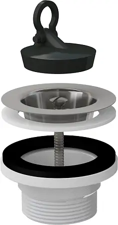 Водослив сифона для мойки Alcadrain  6/4, с нержавеющей решеткой (A33)