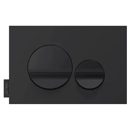 Клавиша смыва Jacob Delafon пластик, цвет матовый черный, глянцевый черный (E20859-7-BMT)