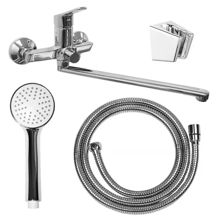 Смеситель для ванны LORANTO Тина керамический картридж, длинный излив, хром (LR90362000)