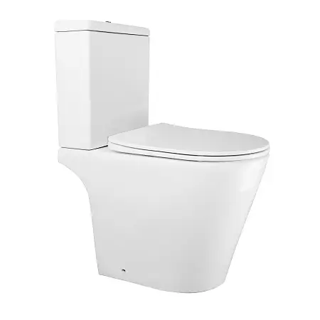 Унитаз-компакт Azario Flin 365х590х790 напольный, безободковый с быстросъемным сиденьем микролифт (AZ-1363C)