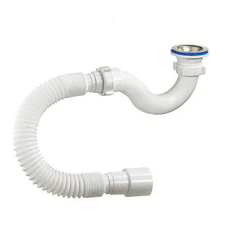 Сифон для душевого поддона ОРИО 1 1/2 х 40 с гибкой трубой 40/50 (А-42589)