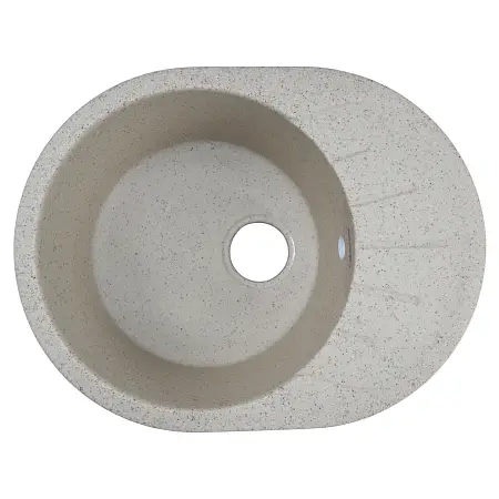 Кухонная мойка AZARIO Canto 570x440x190 искусственный мрамор, с "крылом", сифон в комплекте, цвет песочный (CS00105247)