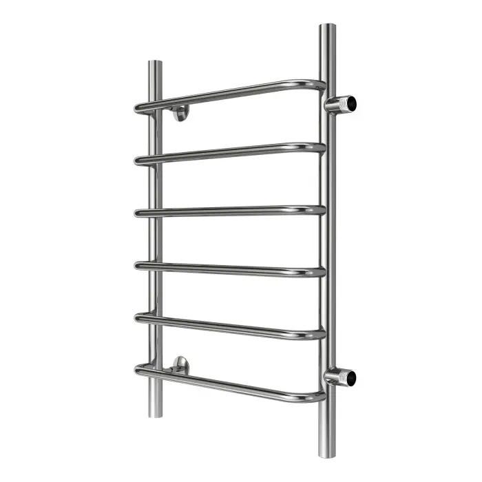 Полотенцесушитель водяной AZARIO MODENA 500/800 6 секций, боковое подключение, 1", хром (AZ08558)
