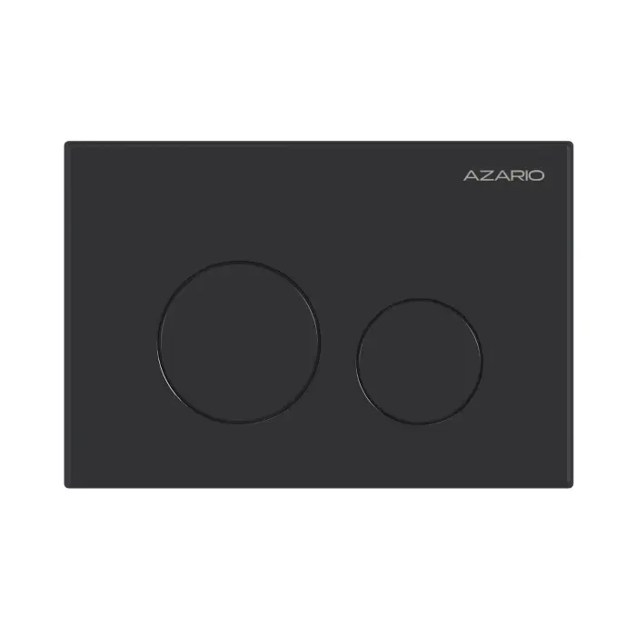 Кнопка смыва AZARIO механическая, двойной смыв, круглые кнопки, чёрный матовый (AZ-ИУ00012)