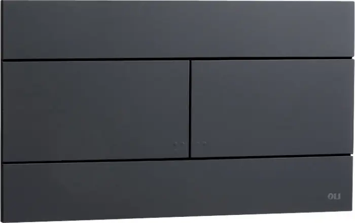 Кнопка смыва OLI SLIM механическая, двойная , пластик, черная (CG23000886040)