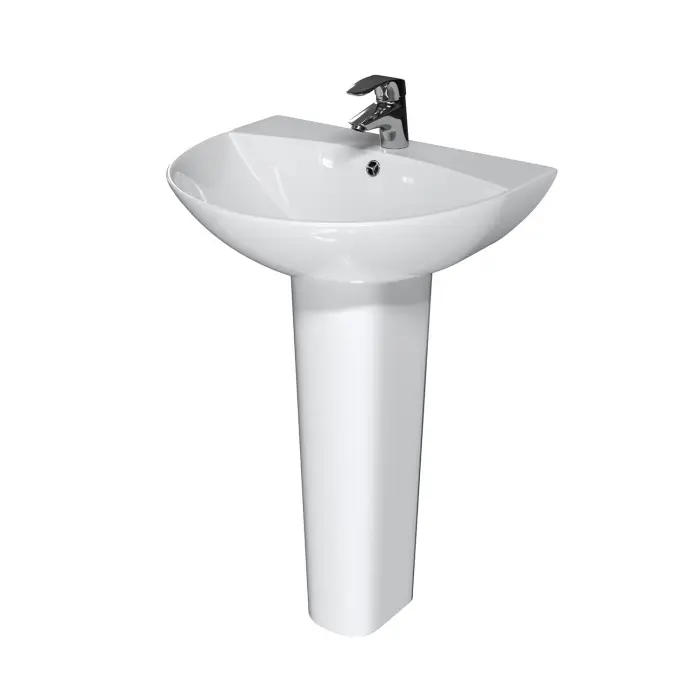 Раковина Azario Виада 560х470х805 на пьедестале, белый (AZ-5001)