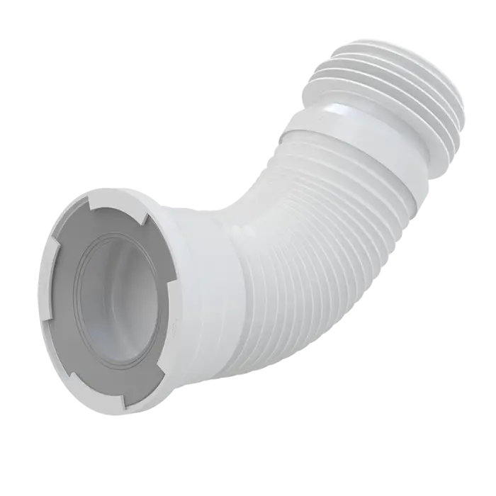 Фановая труба для унитаза Alcadrain гофровая, белая (A97)