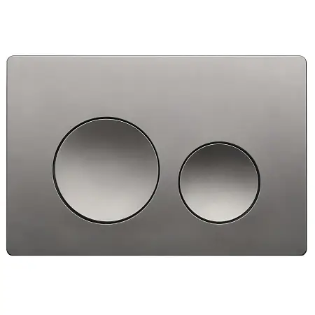 Клавиша смыва AZARIO NEW двойная, круглые кнопки, пластик, оружейная сталь (AZ-003.08)