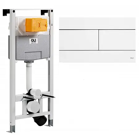 Инсталляция Oli 120 Eco Sanitarblock с белой клавишей смыва (879236mSL01)