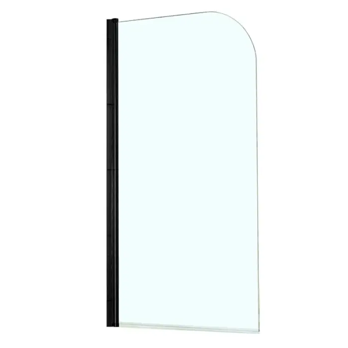 Шторка для ванны Azario MERRIT 800х1400, прозрачное стекло 5 мм, покрытие EASY CLEAN, цвет профиля черный (AZ-NF6211 800 BLACK)