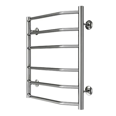 Полотенцесушитель водяной AZARIO RAVENNA 500/600 6 секций, нижнее/диагональное подключение, 1/2", хром (AZ07156)