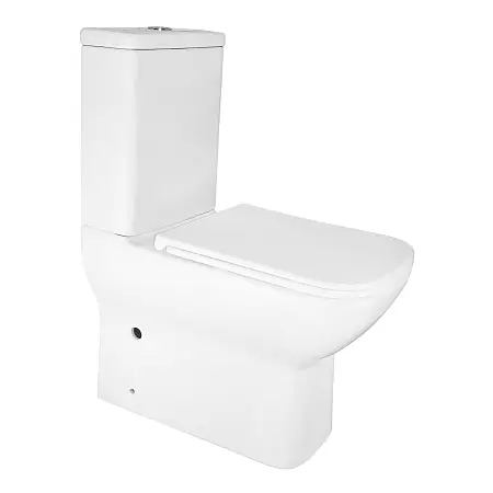 Унитаз-компакт Azario Варо 365х615х805 напольный, безободковый,с быстросъемным сиденьем Микролифт, дюропласт (AZ-2171-1)