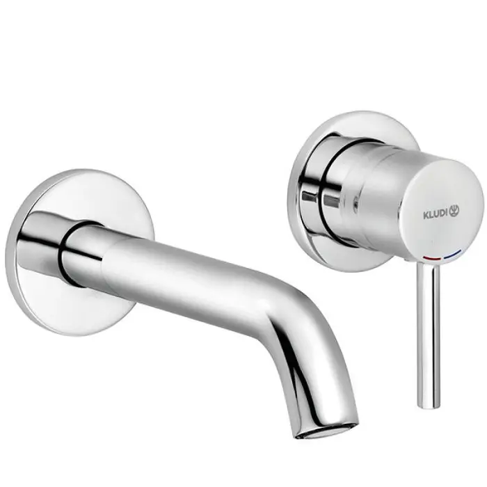 Смеситель для раковины KLUDI BOZZ однорычажный, внешняя монтажная часть, излив 170 мм, хром (382440576)