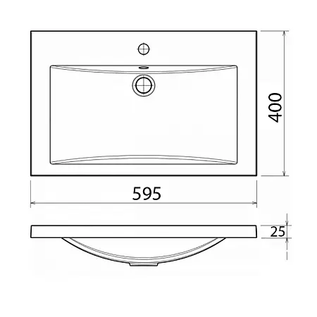 раковина Люнокс 60_схема