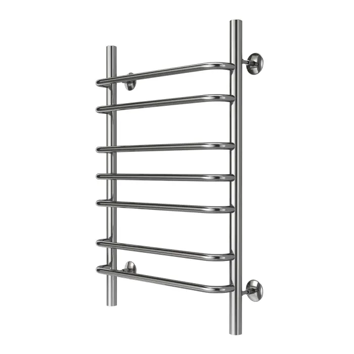Полотенцесушитель водяной AZARIO FERRARA 500/800 7 секций, нижнее/диагональное подключение, 1/2", хром (AZ09158)